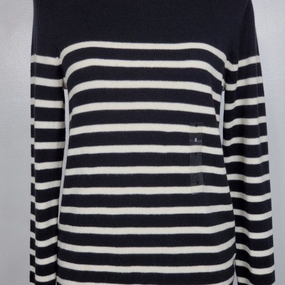 Charter Club Black Cream Striped Pullover Sweater NEW NWT Size S - Picture 5 of 15